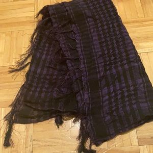 Purple and Black Rectangular Scarf